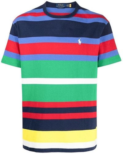 Polo Ralph Lauren Multi Stripe Short Sleeve T-shirt - Blue