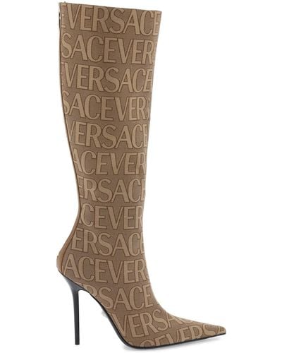 Versace ' Allover' Boots - Brown