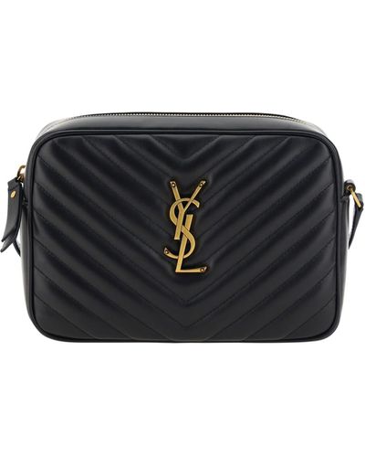 Saint Laurent Lou Quilted Leather Cross-body Bag - Black