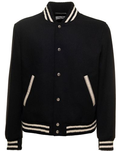 teddy jacket leather and cotton - LeTeddy 50's Noir