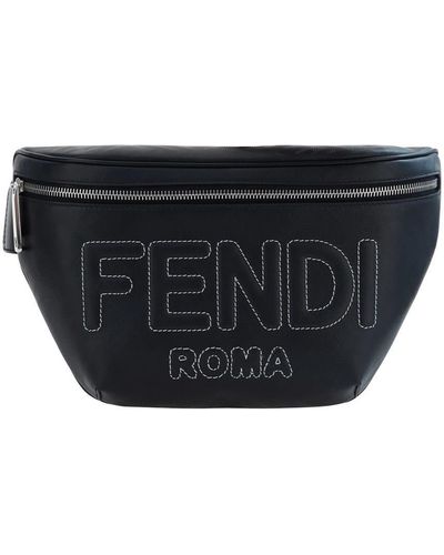 FENDI: belt bag in printed leather - Multicolor  Fendi belt bag 7VA562AP1B  online at