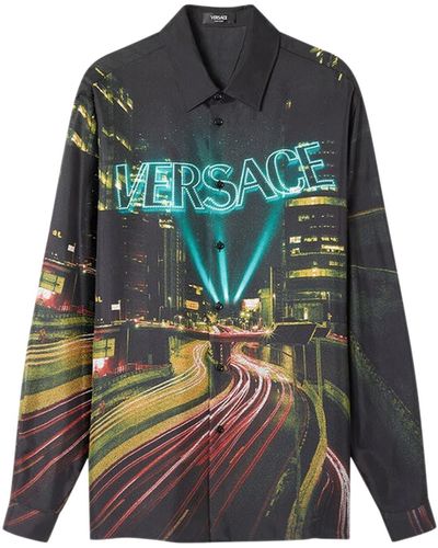 Versace Print Silk Shirts for Men - Up to 70% off