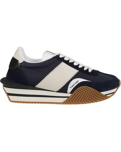 TOM FORD 26S SNEAKERS IN SKY BLUE SUEDE