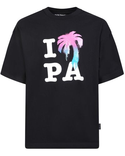 Palm Angels Black I Love Pa Oversized T-shirt