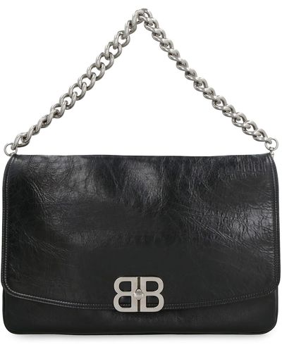 Balenciaga Puffer Leather Chain Shoulder Bag
