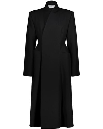 Balenciaga Minimal Hourglass Coat - Black