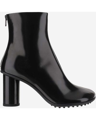 Black latex ankle boots cheap