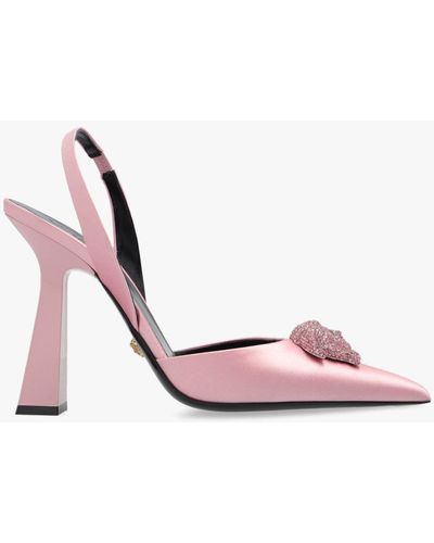 Versace Allover slingback pumps in pink - Versace