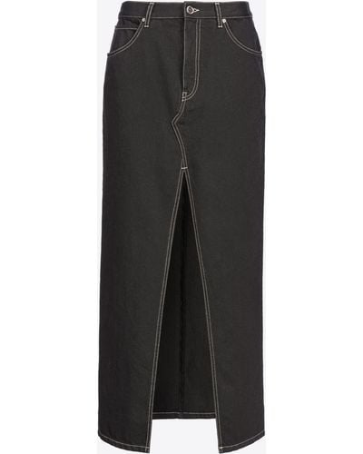 Pinko Maxi Skirt With Slit - Black