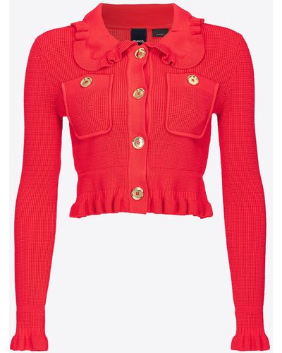 Pinko Small Knit Jacket - Red