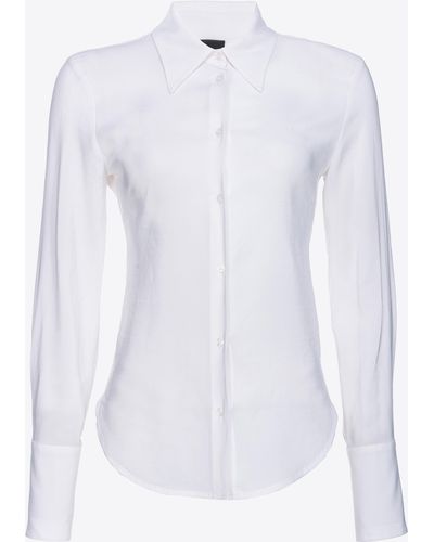 Pinko Camicia in georgette stretch - Bianco