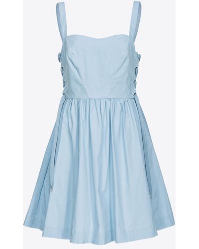 Pinko Mini Dress With Side Lacing - Blue