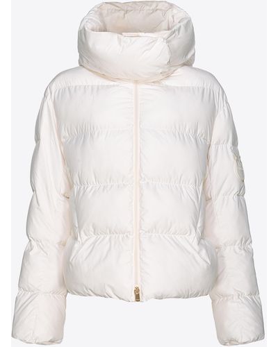 Pinko Technical Canvas Jacket With Hood - White