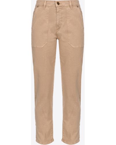Pinko Cotton Bull Chino-style Jeans - Natural