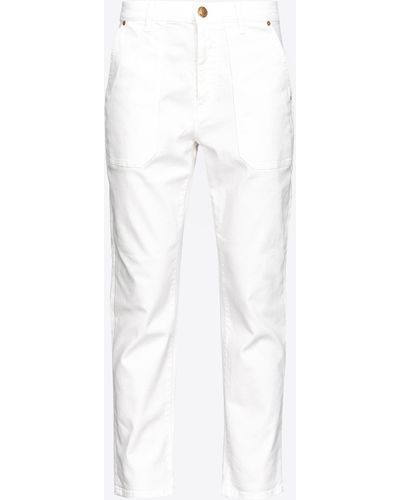 Pinko Jeans chinos bull di cotone - Bianco