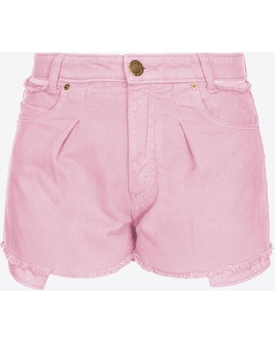 Pinko Shorts in bull di cotone - Rosa