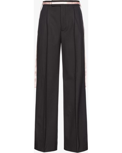 Pinko Reimagine Pants With Ribbon By Patrick Mcdowell - Black