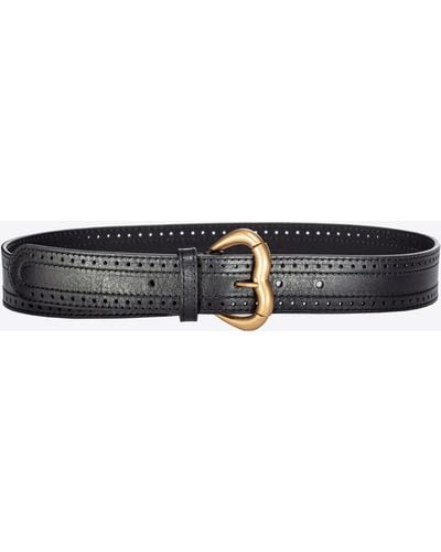 Pinko Jolene Leather Belt - Black