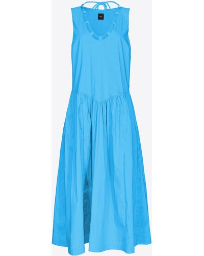 Pinko Technical Poplin Midi Dress - Blue