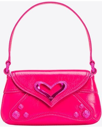 Pinko Baby 520 Bag In Vintage Naplak - Pink