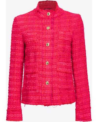 Pinko Patterned Tweed Jacket - Pink