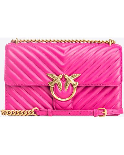 Pinko Classic Love Bag One Chevron - Pink