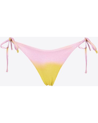 Pinko Bikini-Slip Mit Farbverlaufsprint, Gelb/Rosa - Mehrfarbig