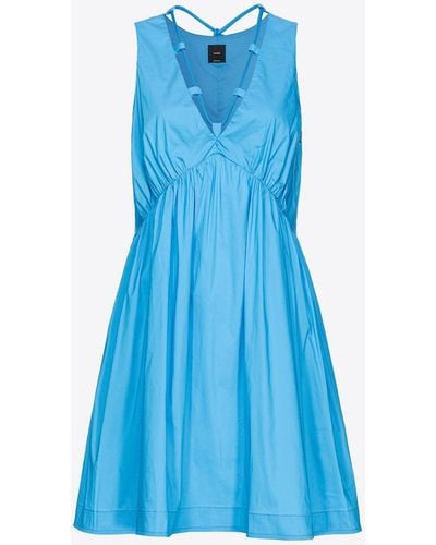 Pinko Technical Poplin Mini Dress - Blue