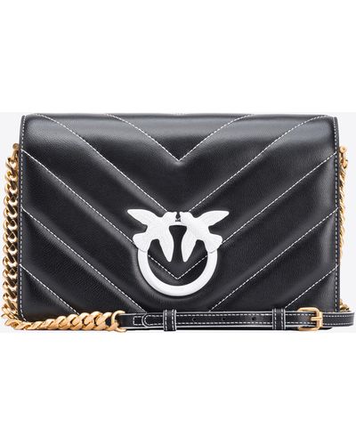 Pinko Classic Love Bag Click Big Chevron in Black Lyst UK