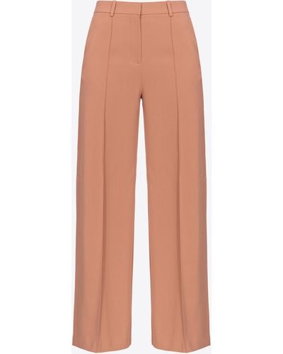 Pinko Wide-leg Trousers With Side Slit - Multicolour
