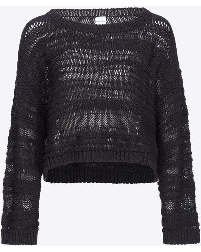 Pinko Short Cotton-blend Sweater - Black