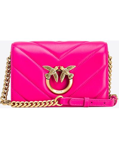 Pinko Mini Love Bag Click Big Chevron - Pink