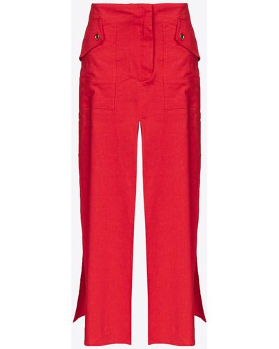 Pinko Draped multi-slit maxi skirt - Rosso