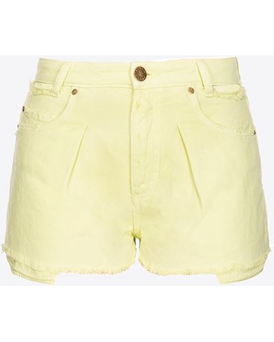 Pinko Cotton Bull Shorts - Natural