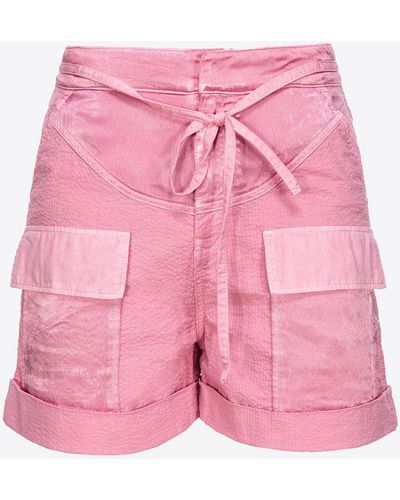 Pinko Shorts fluidi con maxi tasche - Rosa