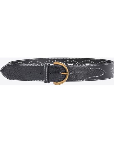 Pinko Belt With Cut-out On The Back - Black