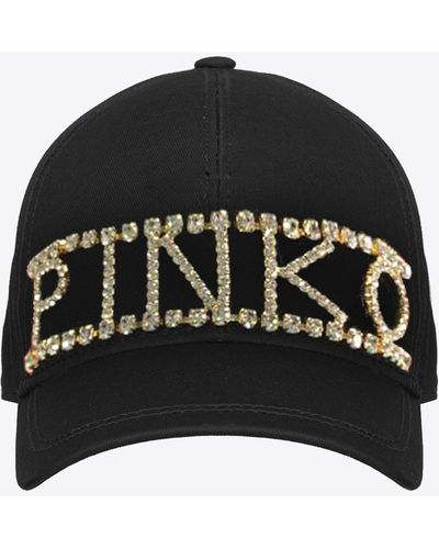 Pinko Cappello Baseball Rosa con Logo - Guanti e Cappelli