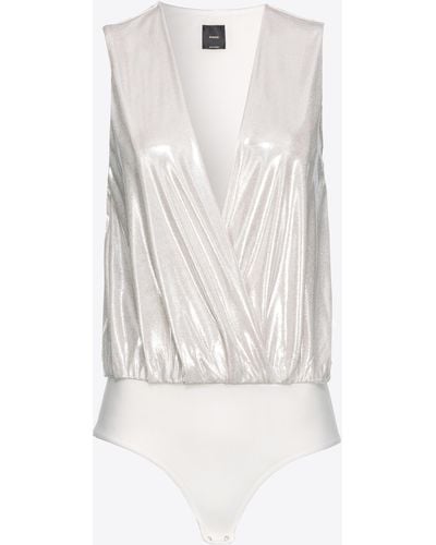 Pinko Laminated Jersey Bodysuit - White