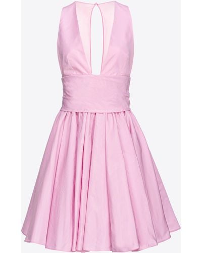 Pinko Mini Taffeta Dress - Pink