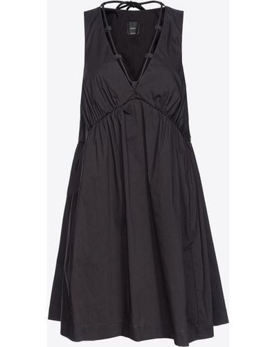 Pinko Technical Poplin Mini Dress - Black