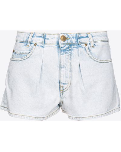 Pinko Light-coloured Denim Shorts - Blue