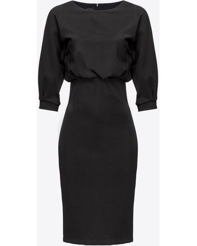 Pinko Midi Dress With Sheath Skirt - Black