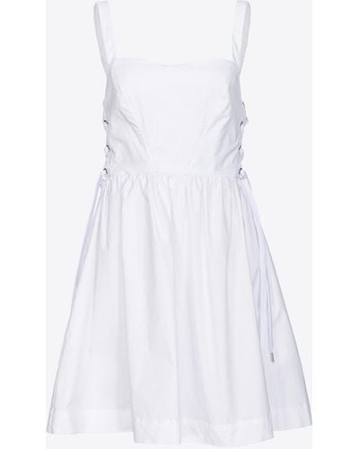 Pinko Mini Dress With Side Lacing - White