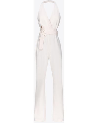 Pinko Jumpsuit With Contrasting Bow - White