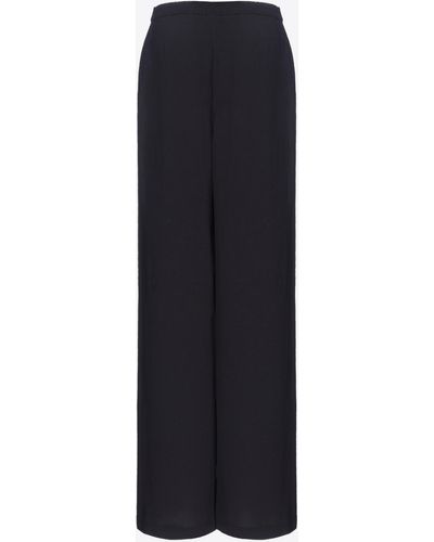 Pinko Crepe De Chine Pull-on Trousers - Blue