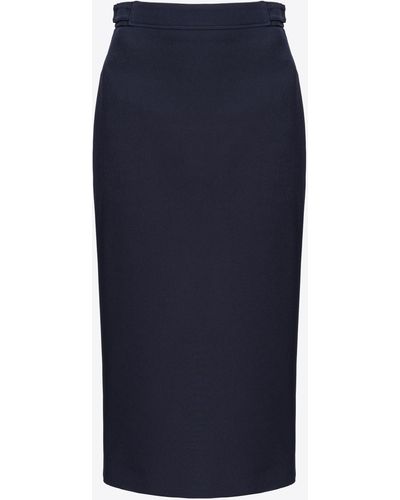 Pinko Skirt With Waist Tabs - Blue