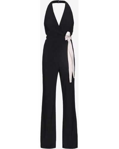 Pinko Jumpsuit With Contrasting Bow - Blue