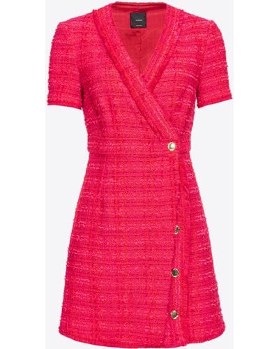 Pinko Mini abito tweed fantasia - Rosa