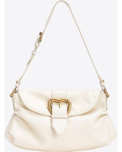 Pinko Classic Jolene Bag In Leather - Natural