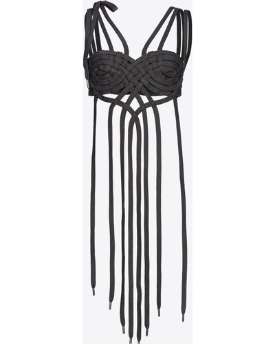 Pinko Top With Criss-cross Lacing - Black